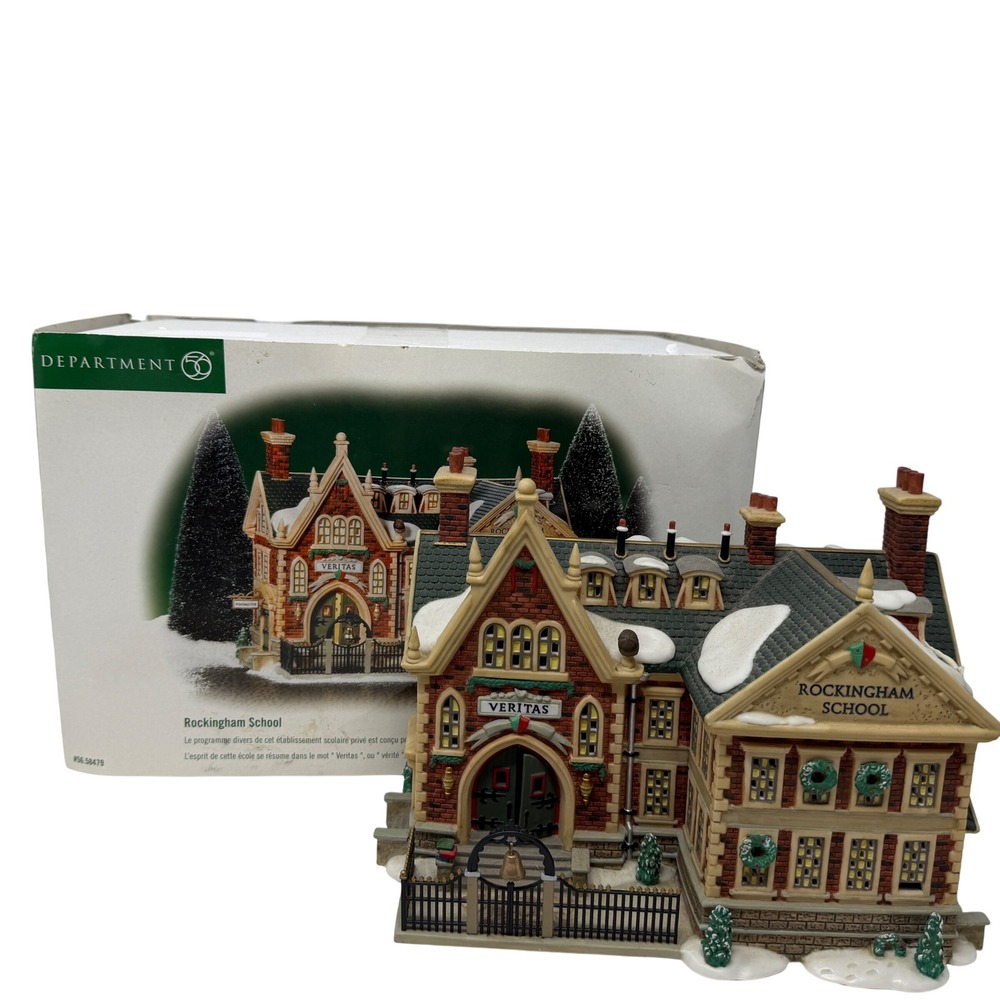 Dept 56 Rockingham School Dickens Village Series 56.58479 Christmas No Light